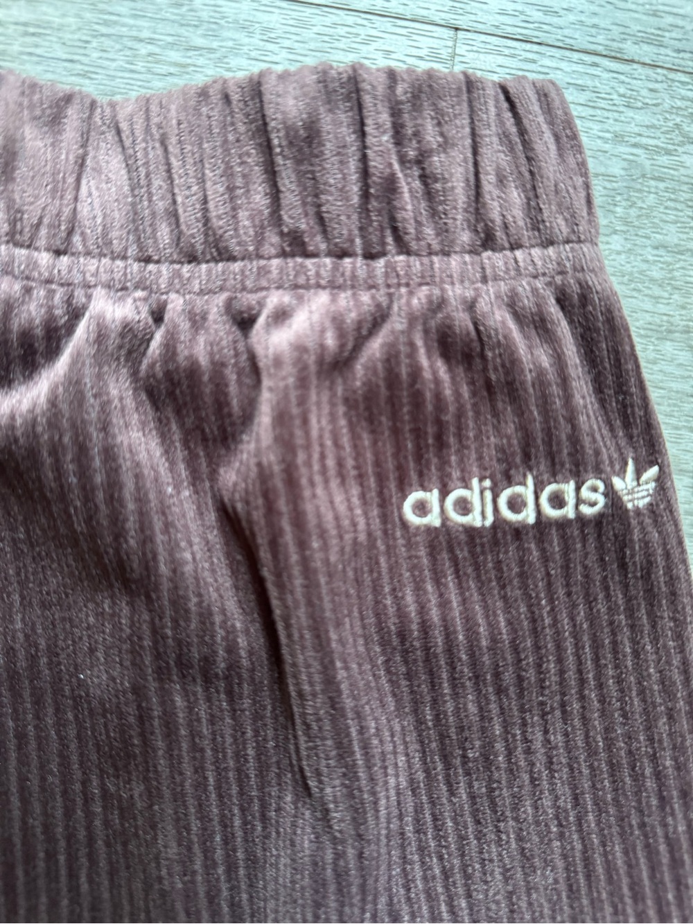 adidas Brown Corduroy Trefoil Pants sz S - Picture 8 of 8